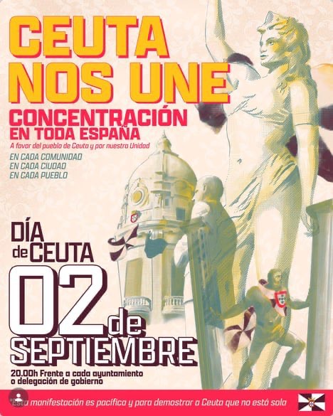 Official poster for the rallies supporting Ceuta